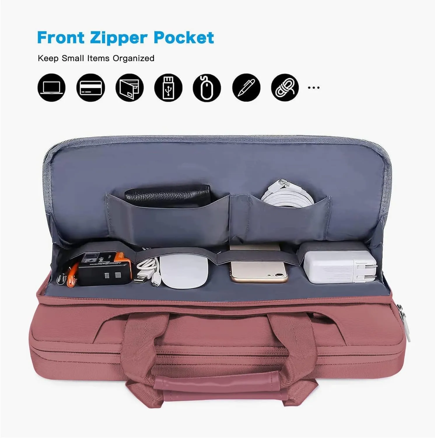 MOSISO 360 Protective Laptop Shoulder Bag Compatible with MacBook Air 15 M4 A3241 M3 A3114 M2 A2941/Pro 16 inch M4 M3 M2 M1, 15-15.6 inch Notebook,Matching Color Sleeve with Belt, Dusty Rose