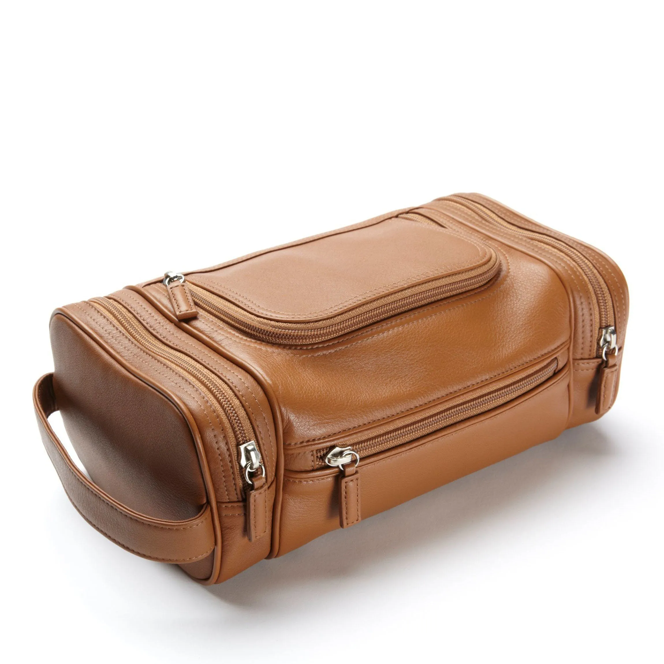 Multi Pocket Toiletry Bag Cognac