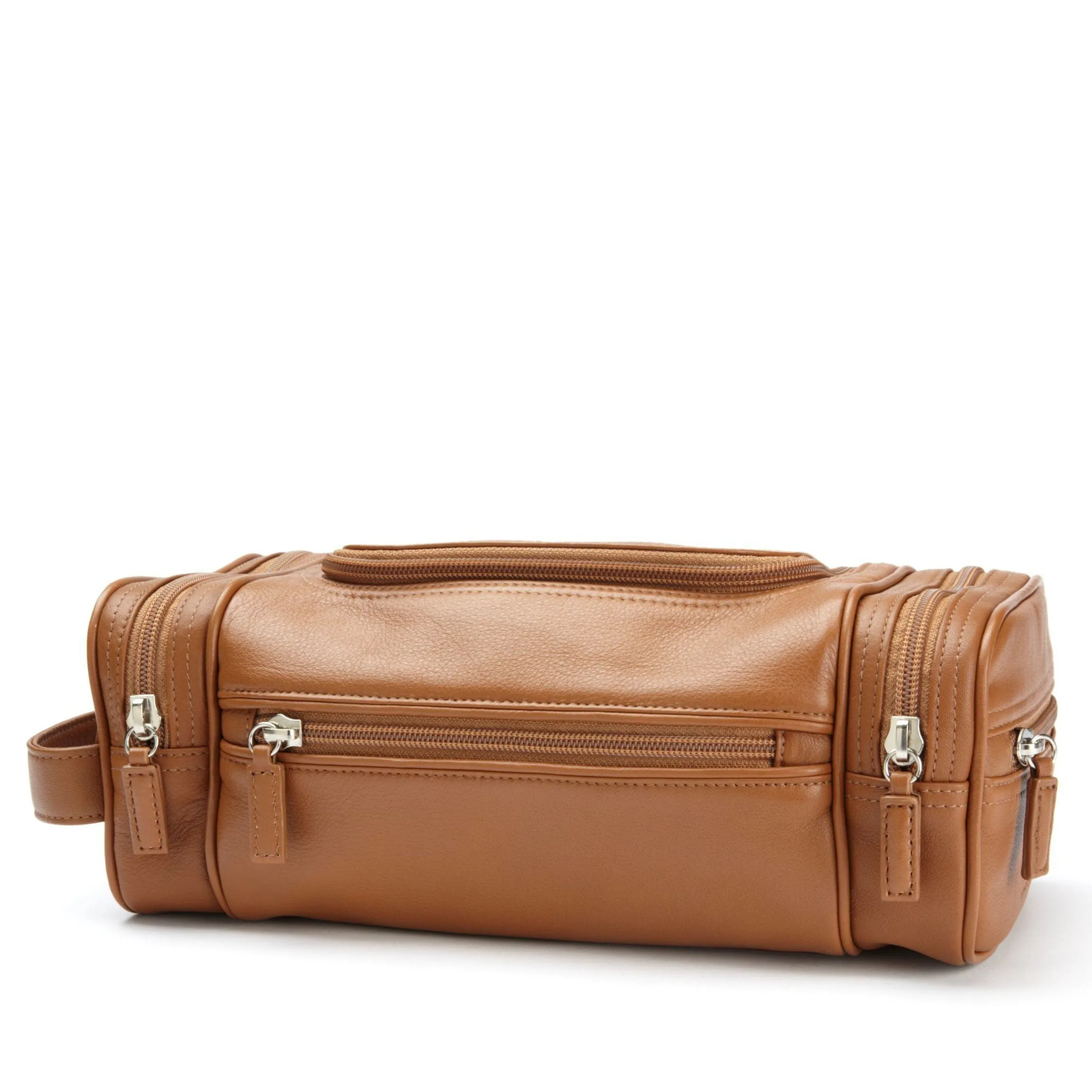 Multi Pocket Toiletry Bag Cognac
