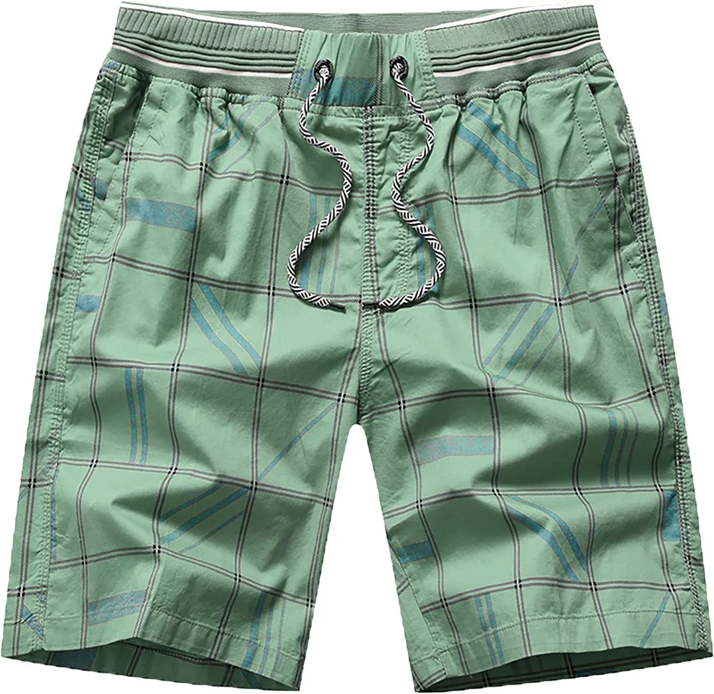 Muscularfit Big and Tall Shorts for Men Casual Elastic Waist Drawstring Shorts Quick Dry Cargo Shorts Outdoor Hiking Shorts
