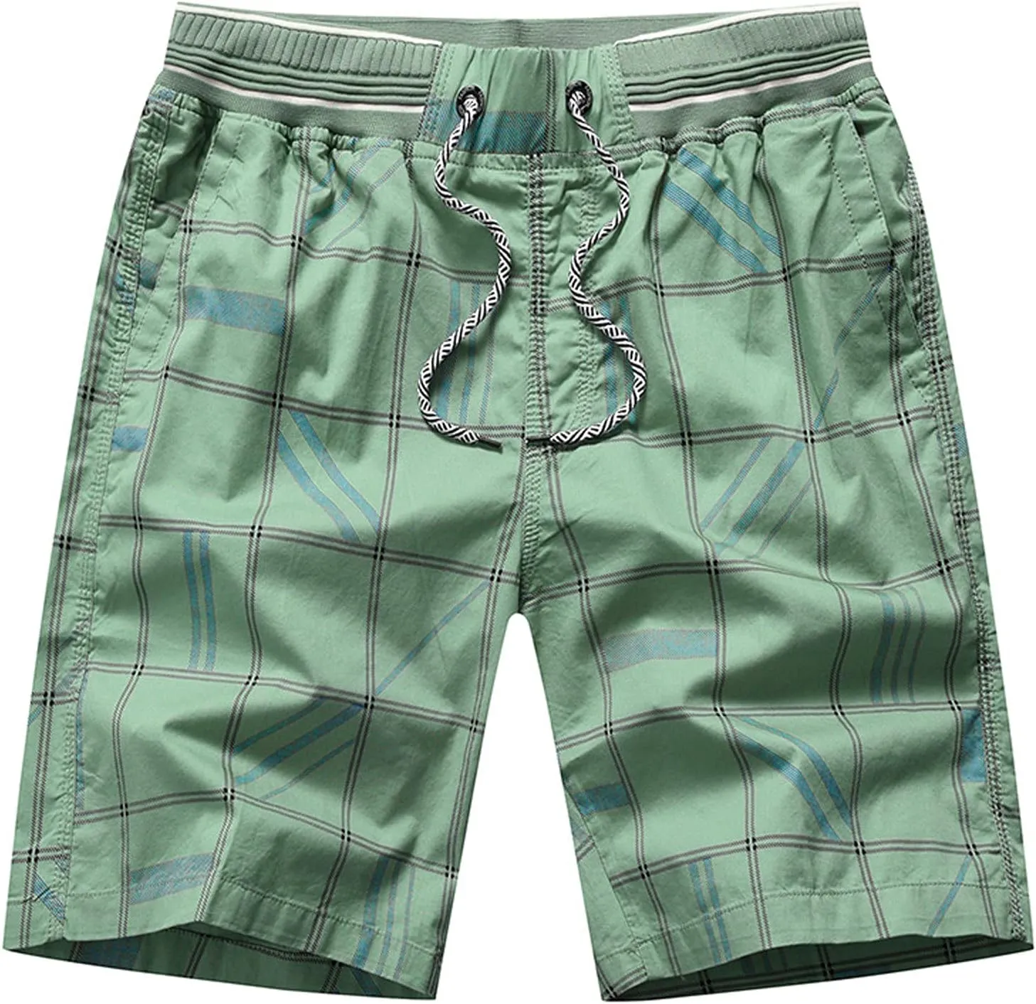 Muscularfit Big and Tall Shorts for Men Casual Elastic Waist Drawstring Shorts Quick Dry Cargo Shorts Outdoor Hiking Shorts