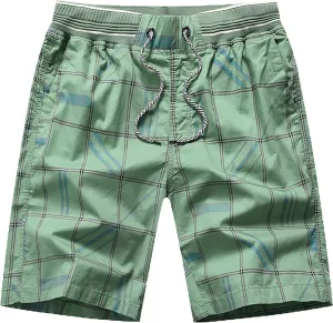 Muscularfit Big and Tall Shorts for Men Casual Elastic Waist Drawstring Shorts Quick Dry Cargo Shorts Outdoor Hiking Shorts