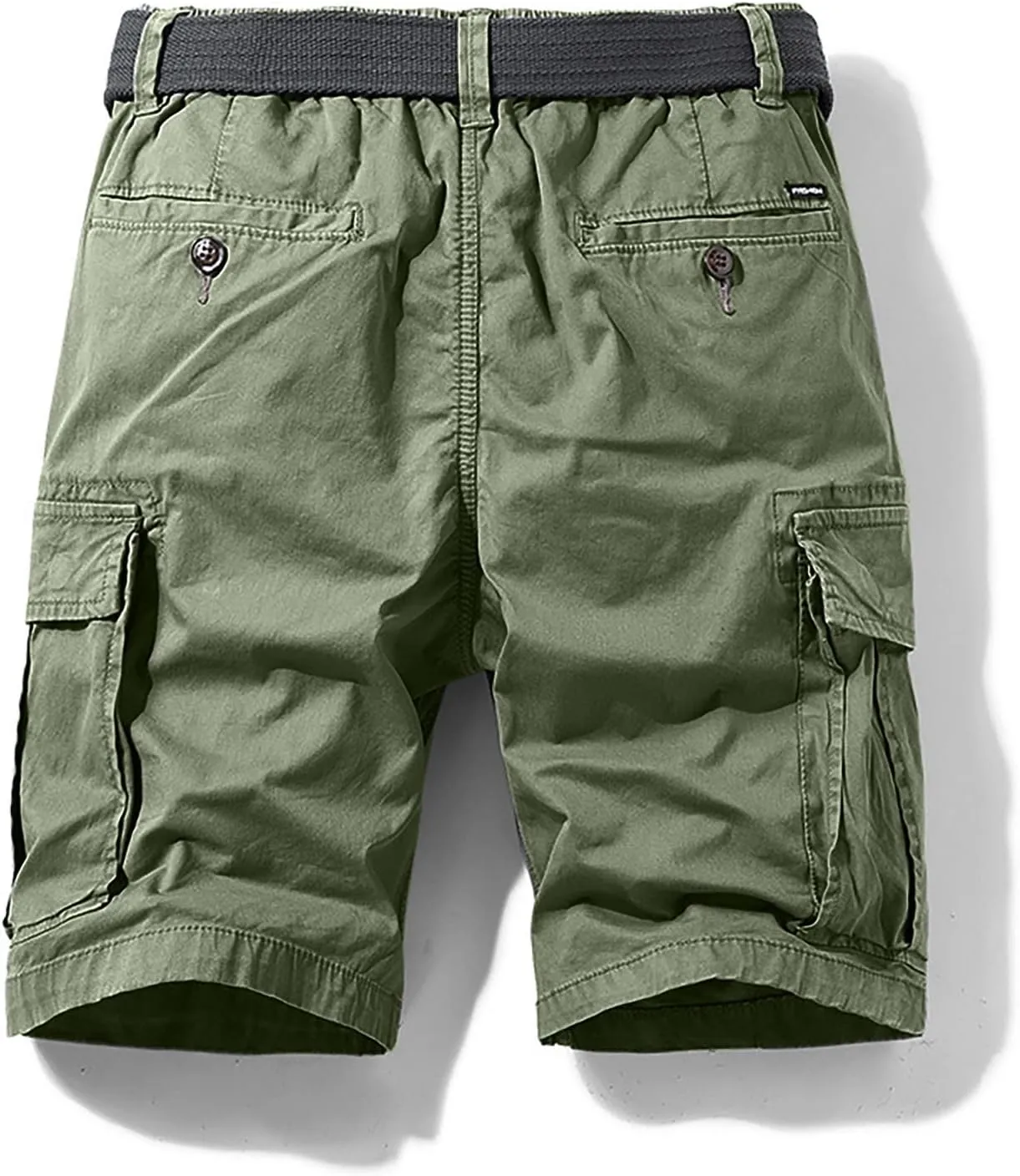 Muscularfit Linen Shorts Men 2023 Regular and Big & Tall Fashion Outdoor Cargo Shorts Summer Drawstring Elastic Waist Shorts