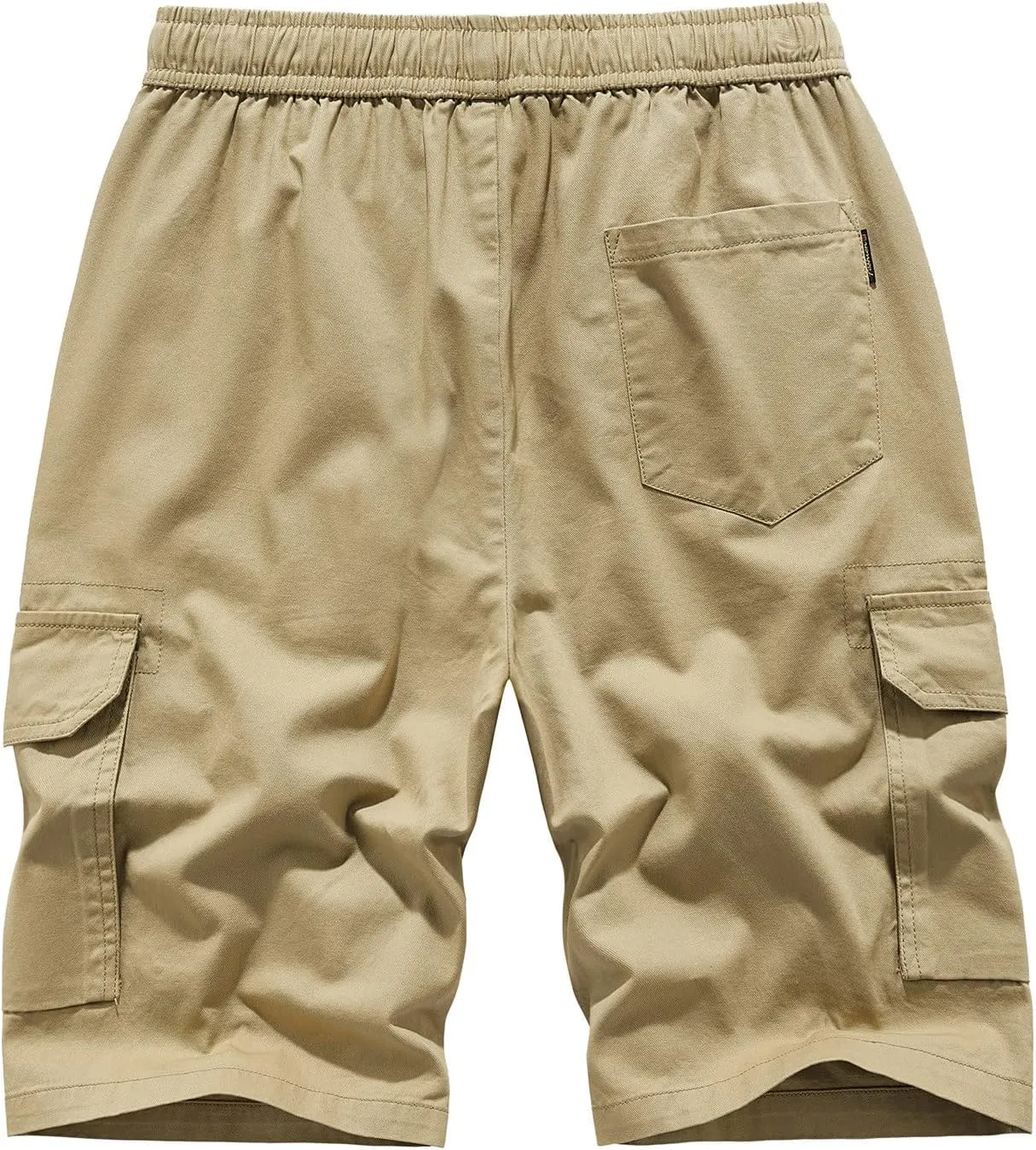 Muscularfit Mens Cotton Cargo Shorts with Pockets Drawstring Elastic Waist Camouflage Shorts Regular Fit Camo Athletic Shorts