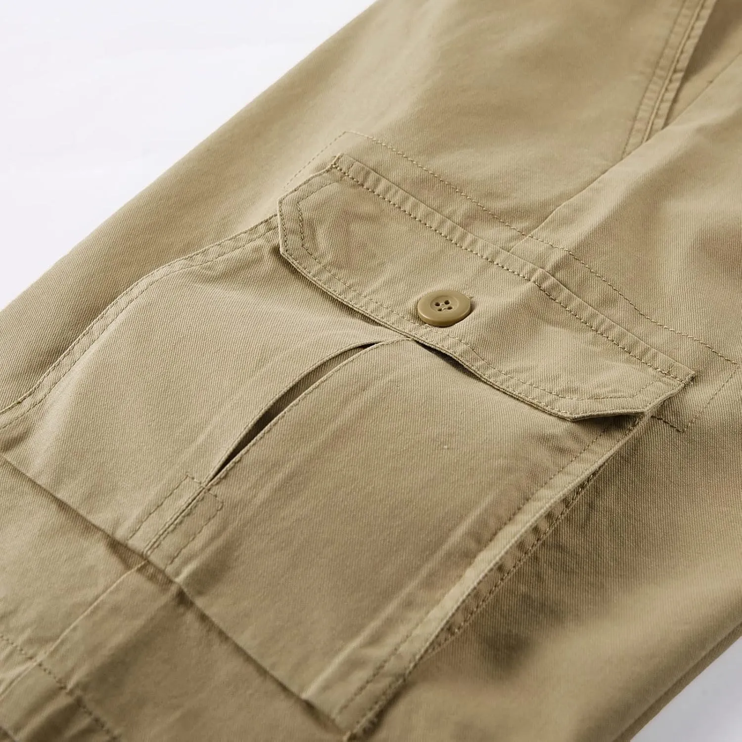 Muscularfit Mens Cotton Cargo Shorts with Pockets Drawstring Elastic Waist Camouflage Shorts Regular Fit Camo Athletic Shorts