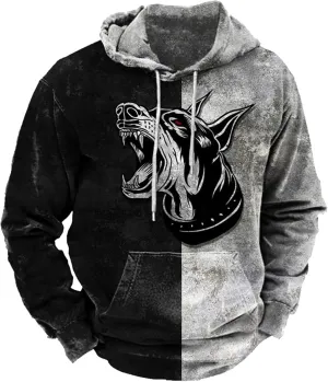 Muscularfit Mens Hoodie Casual Aztec Ethnic Drawstring Hooded Sweatshirts Long Sleeve Graphic Shirt Lightweight Pullover 2024