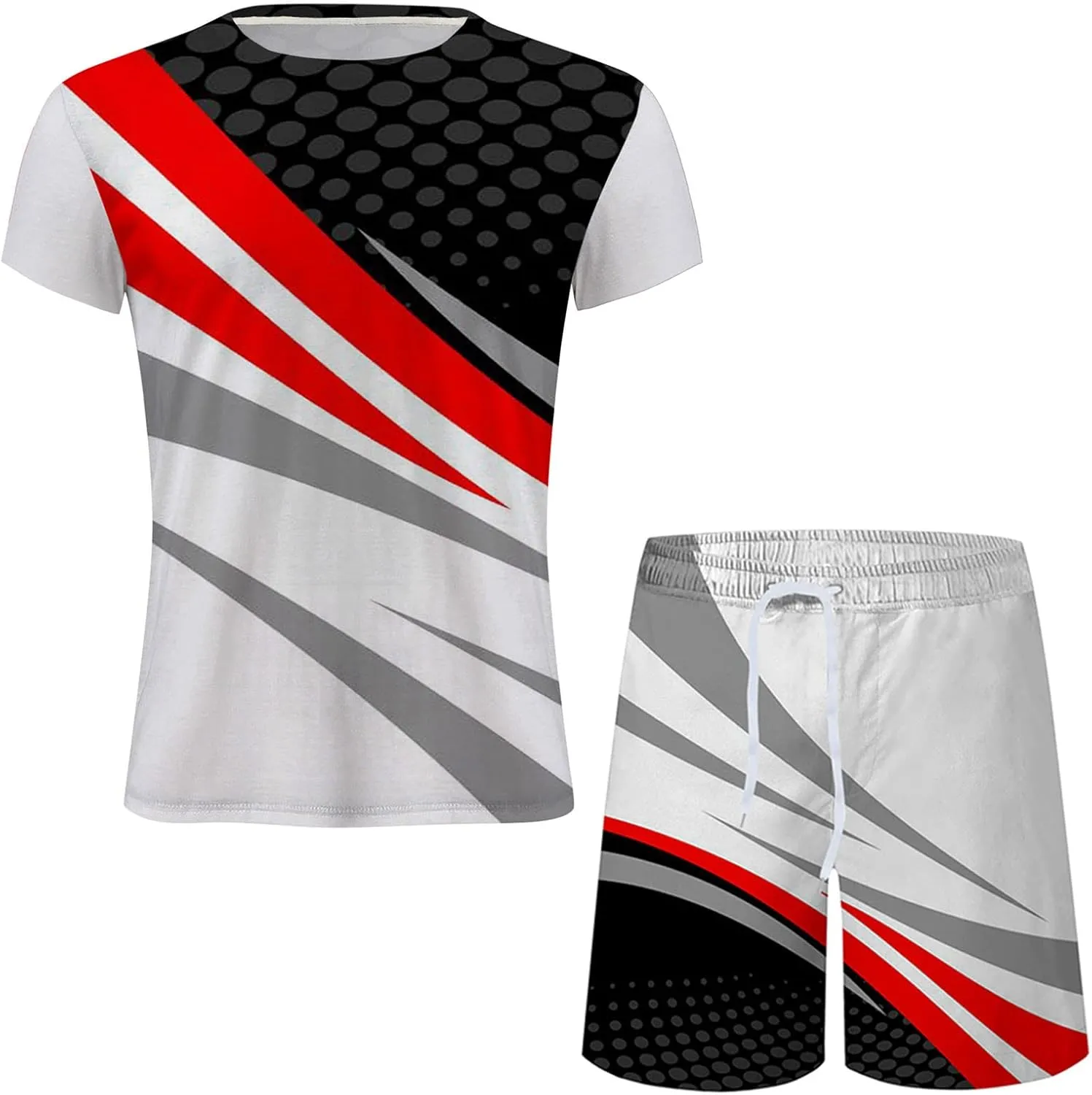 Muscularfit Mens Short Sets 2 Piece Outfits Causal Gradient Color Tracksuit Sweatshirt and Drawstring Shorts Set for Men 2023