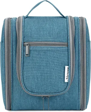 Narwey Small Hanging Travel Toiletry Bag Cosmetic Make up Organizer for Women and Men (Medium, Navy Blue)