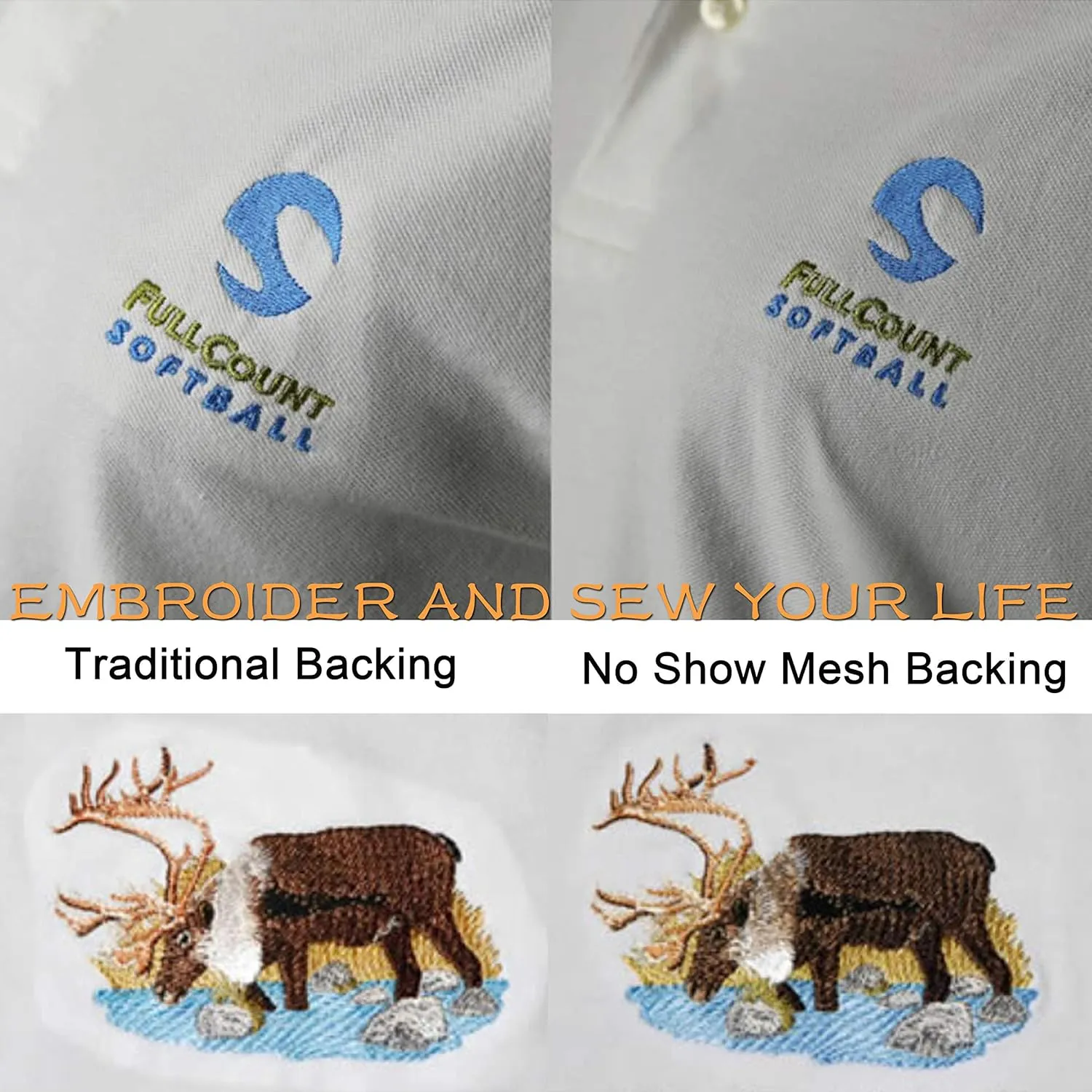 New brothread No Show Mesh Machine Embroidery Stabilizer Backing 12" x 50 Yd roll - Light Weight 1.8 oz - Cut into Variable Sizes for Machine Embroidery and Hand Sewing
