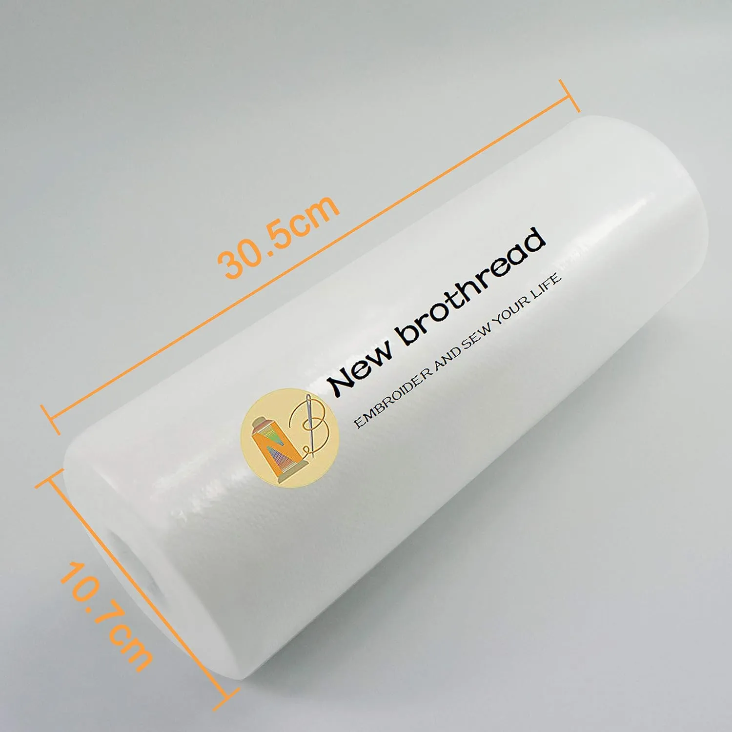 New brothread No Show Mesh Machine Embroidery Stabilizer Backing 12" x 50 Yd roll - Light Weight 1.8 oz - Cut into Variable Sizes for Machine Embroidery and Hand Sewing