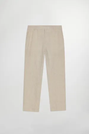 NN07 Billie 1454 Drawstring Linen Pant in Oat