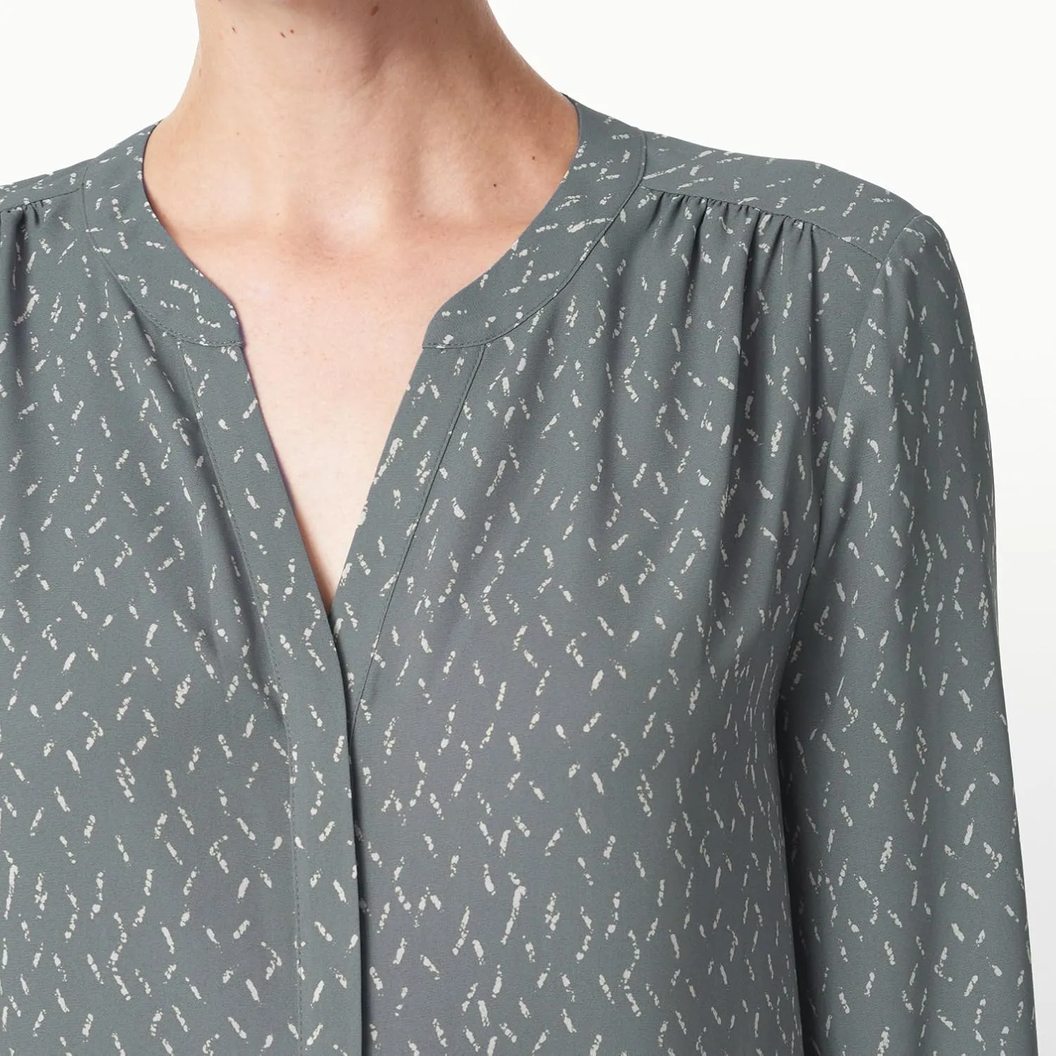 NYDJ Women's Pintuck Blouse 3/4 Sleeve