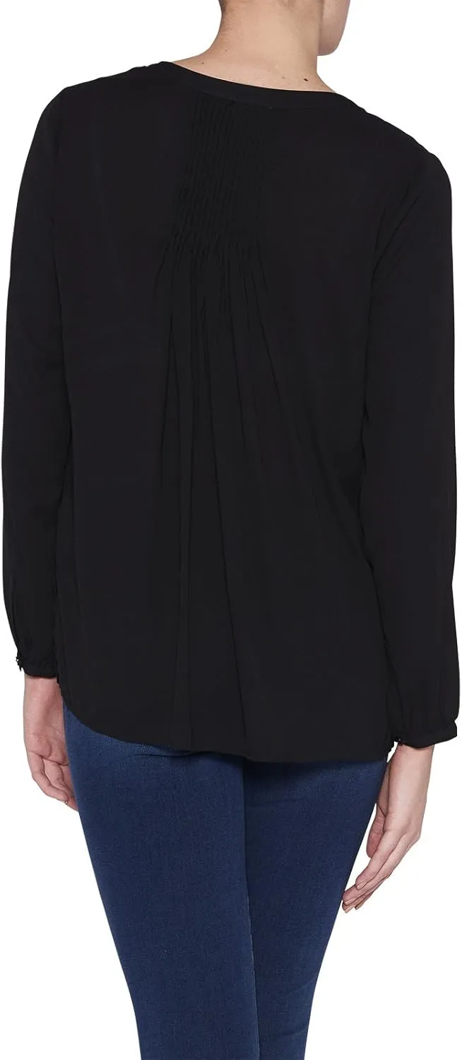 NYDJ Women's Pintuck Blouse 3/4 Sleeve