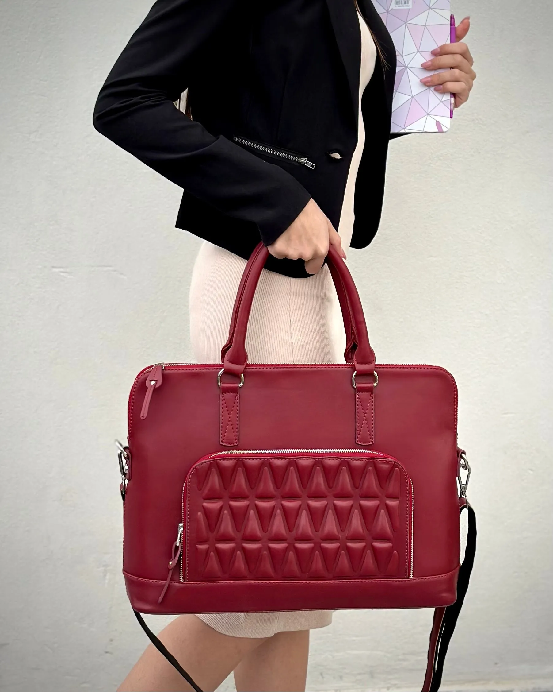 ONYX LAPTOP BAG - BURGUNDY
