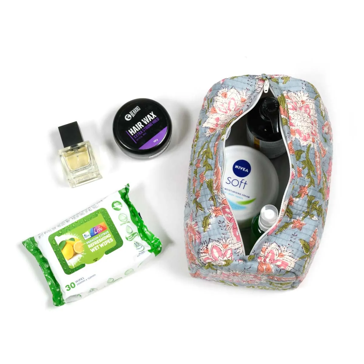 OPEUIM GARLAND QUILTED TOILETRY POUCH
