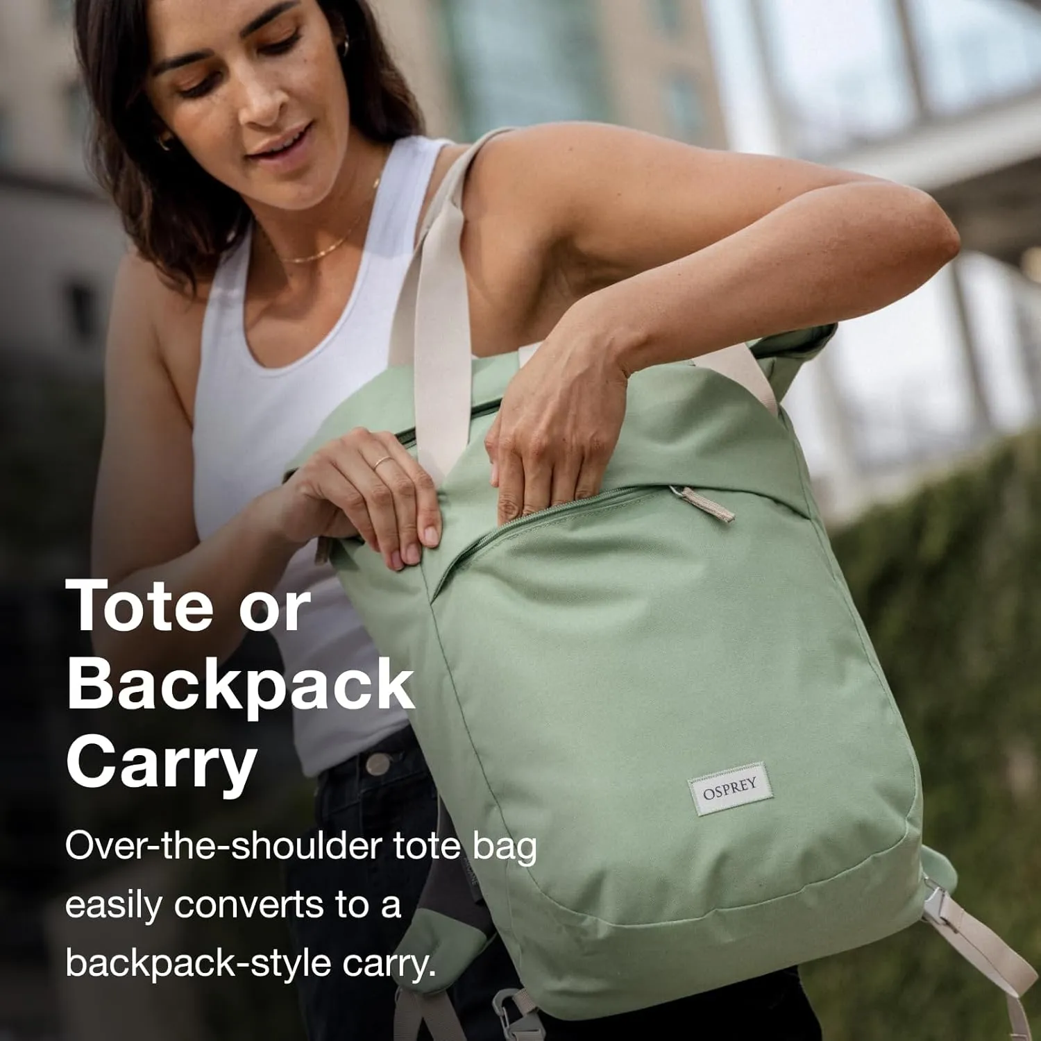 Osprey Arcane Zip Top Tote Backpack, Botanica