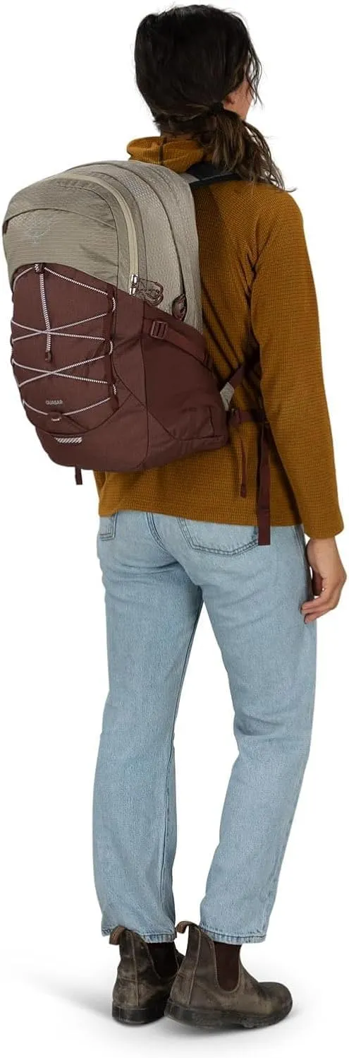 Osprey Quasar 26L Commuter Backpack, Green Tunnel/Brindle Brown