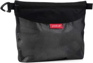 pack all Water-Resistant Material Zipper Pouch, Mesh Zipper Bags for Storage, Travel, Office (Black, Medium)