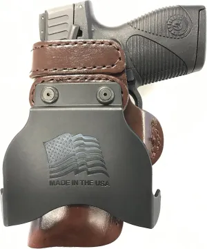 Paddle Holster for Dan Wesson 1911 RZ-10 LH Left Hand Brown Concealed Carry Gun Holster