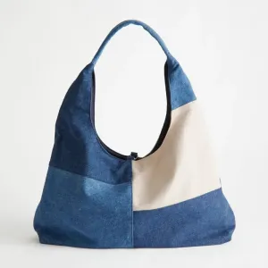 Patchwork Denim Y2K Style Shoulder Bag
