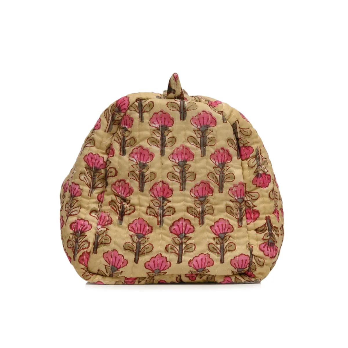 PEACELILY YELLOW QUILTED TOILETRY POUCH