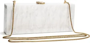 Pearl Acrylic Clutch Purse - Elegant Evening Handbag Bag for Wedding Dinner Party Prom iPhone
