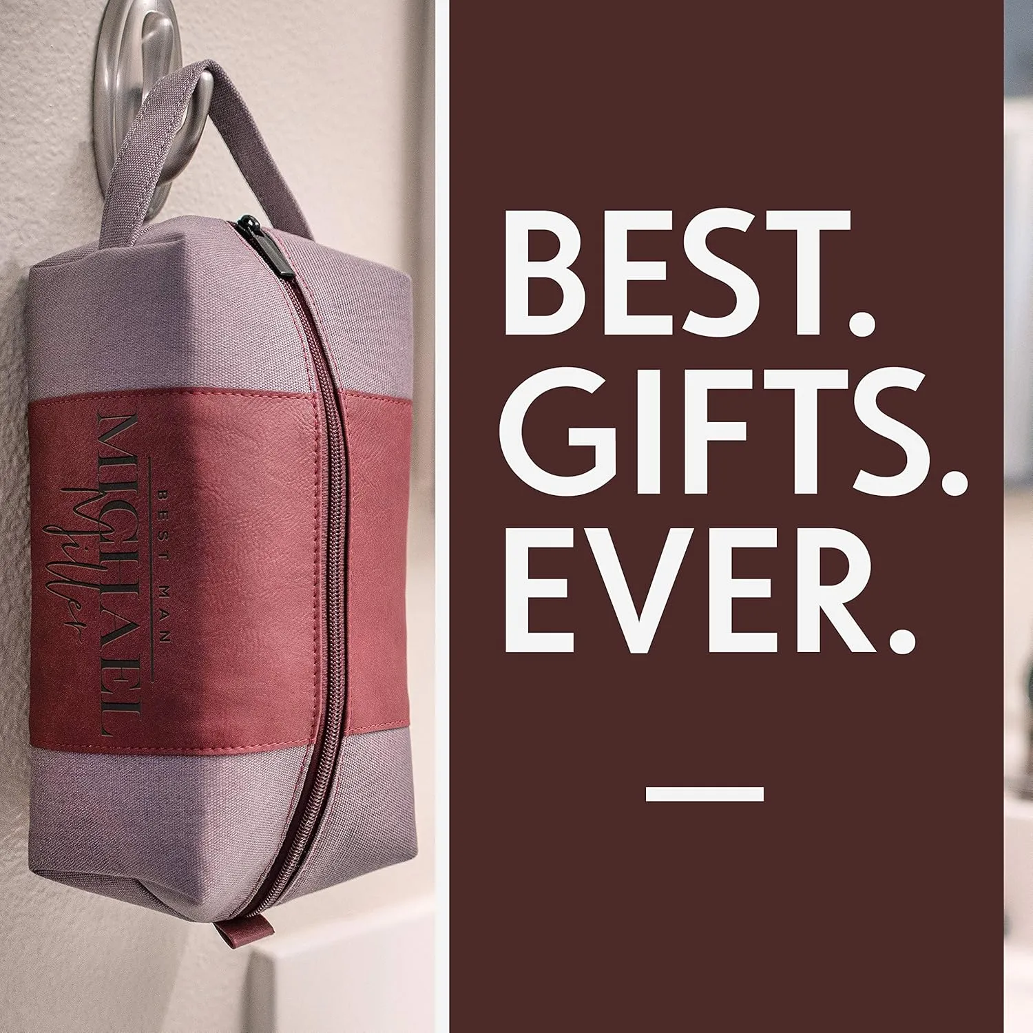 Personalized Groomsmen Gifts, Custom Men Toiletry Bags - Groomsman Gifts for Wedding