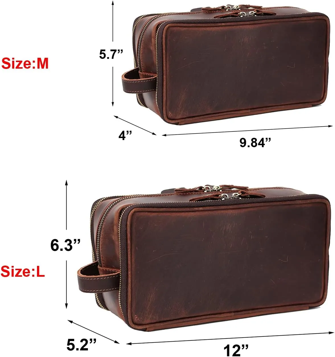 Personalized Leather Toiletry Bag for Men, 1/3/6pcs Wedding Gift Travel Shaving Dopp Kit - Cosmetic Bags Toiletries Bathroom Organizer - Groomsmen Gift(B1pc)