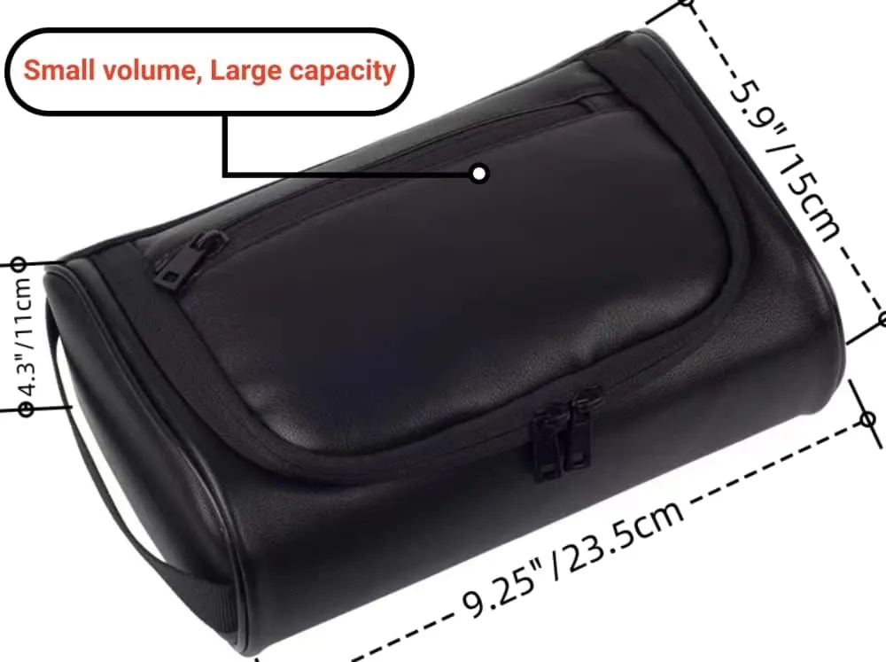 Personalized Small Toiletry Bag for Men,Premium Quality Durable and Stylish Travel Organizer for Travel, Grooming and Personal Care,Waterproof Leather Dopp Kit Gift for Father's Day