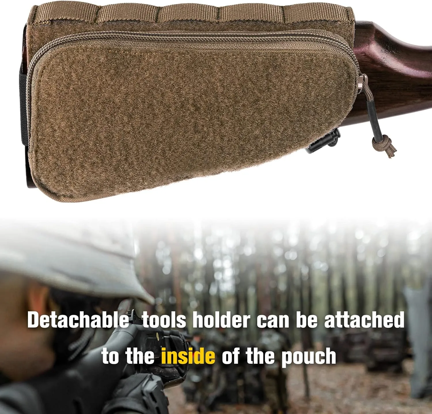 PETAC GEAR Tactical Buttstock Rifle Stock Pack/Adjustable Shell Holder Cheek Rest Pouch for Long Action …
