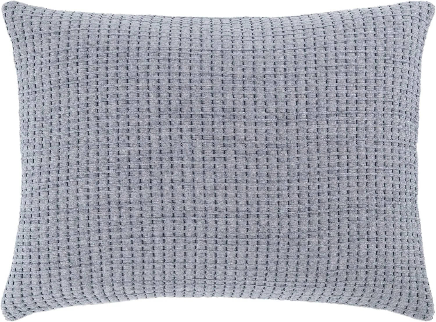 Pick Stitch Navy Matelasse Sham, Standard Size, Blue Solid Pattern