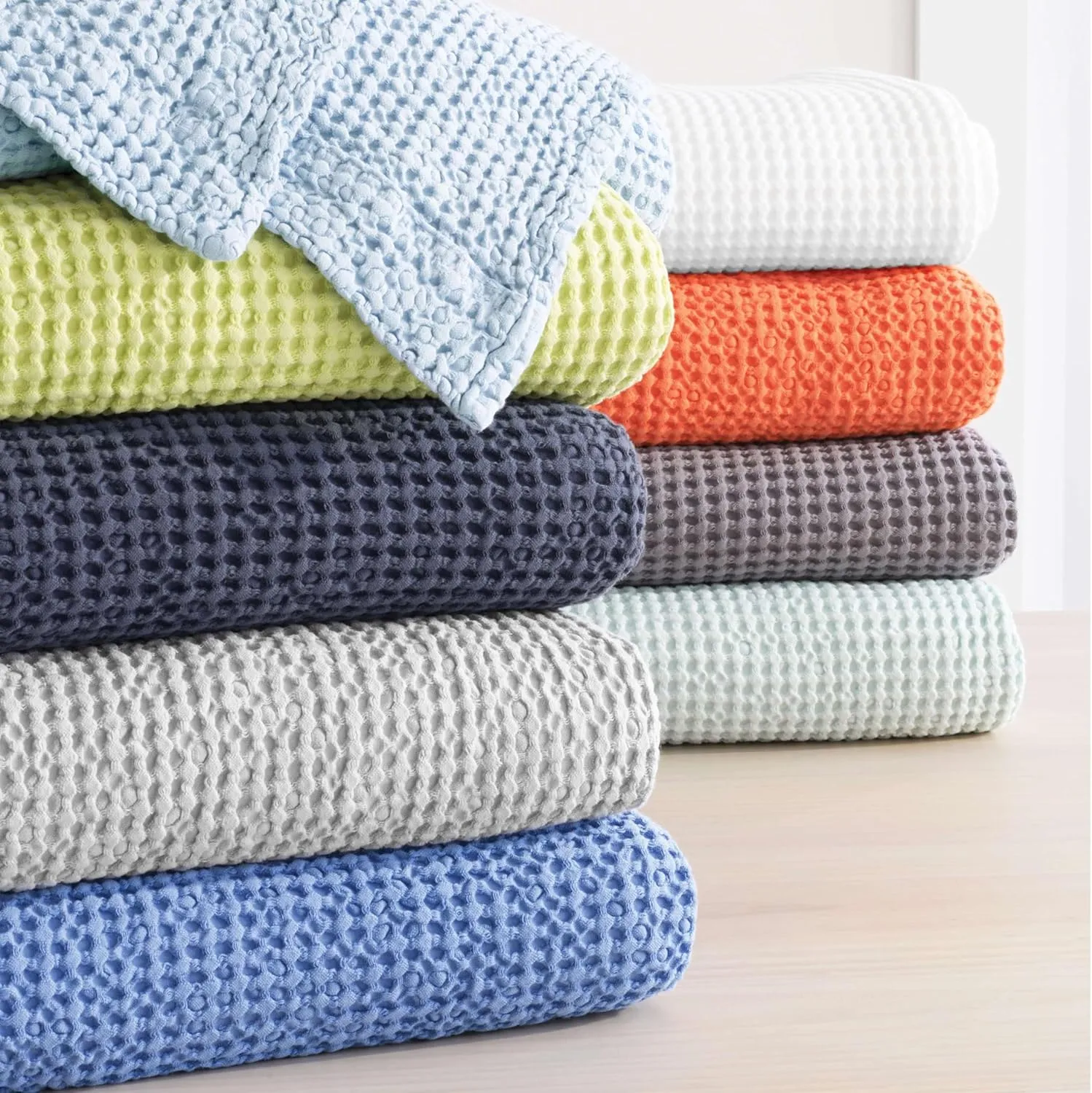 Pine Cone Hill Bubble Citrus Matelasse Coverlet, Queen Size, Green Solid Pattern