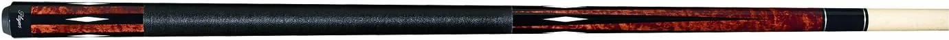 Players G-3350 Graphic Antique-Stained Birds-Eye Maple with White Poly Diamonds and Skinny Black Points Cue