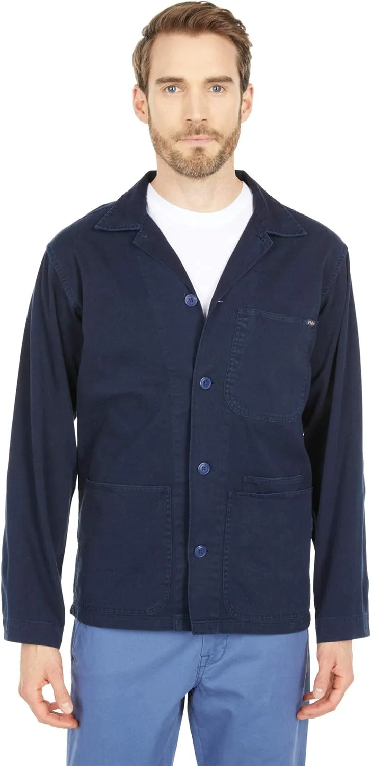 POLO RALPH LAUREN Twill Utility Overshirt Collection Navy SM