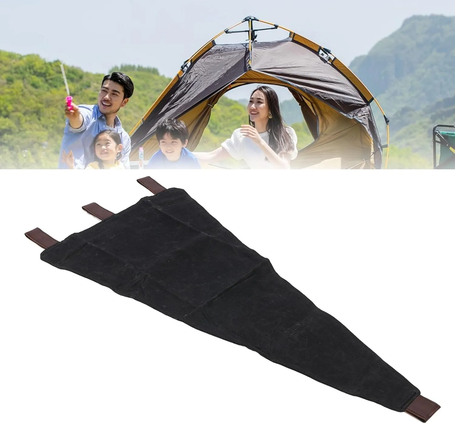 Portable Folding Camping Stool with Rope - Reinforced Cloth Seat - Heavy Duty Outdoor Stool for Fishing, Beach, Backpacking | Lightweight Compact Design, Nylon & Cotton Fabric