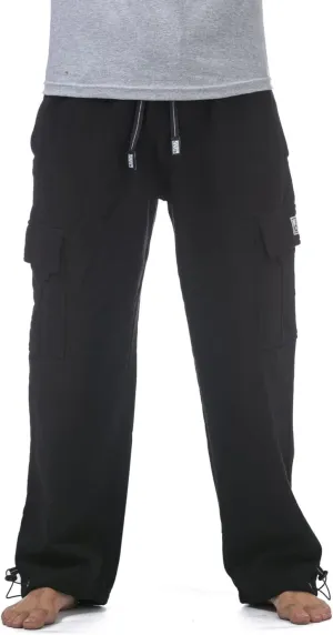 Pro Club Men's Heavyweight Fleece Cargo Pants Black