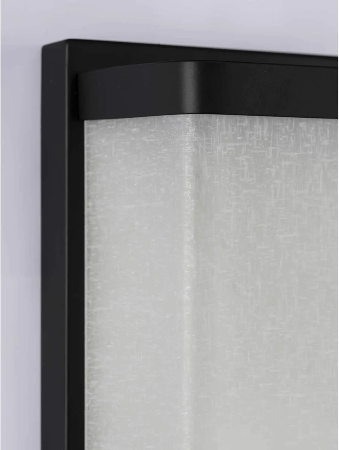 Progress Lighting One-Light Linen Glass Wall Sconce Black 12" x 6"