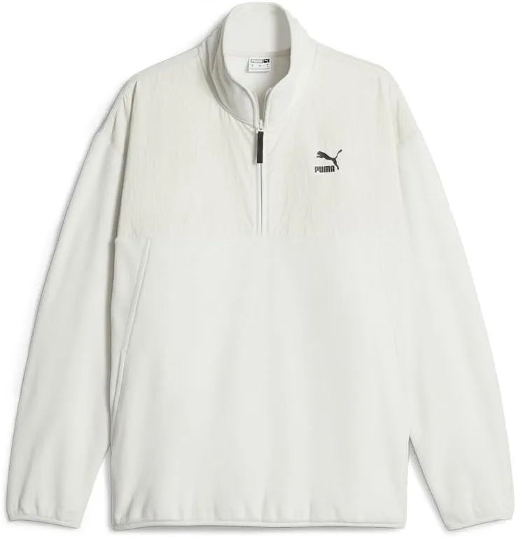 PUMA Mens Classics Utility Half Zip Jacket Athletic Outerwear Casual Half Zip Pockets - Grey - Size L
