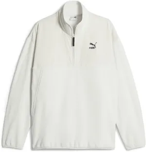 PUMA Mens Classics Utility Half Zip Jacket Athletic Outerwear Casual Half Zip Pockets - Grey - Size L