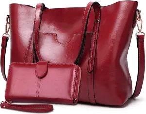 Purses and Handbags for Women Large Shoulder Tote Satchel Purse Work Bags with Matching Wallet