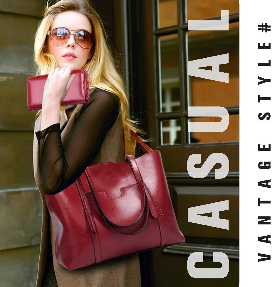 Purses and Handbags for Women Large Shoulder Tote Satchel Purse Work Bags with Matching Wallet