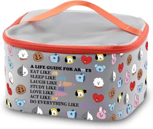 PXTIDY Korean Group Musical Cosmetic Bag Music Team Members Fans Gift Singer Characters Makeup Organizer Bag