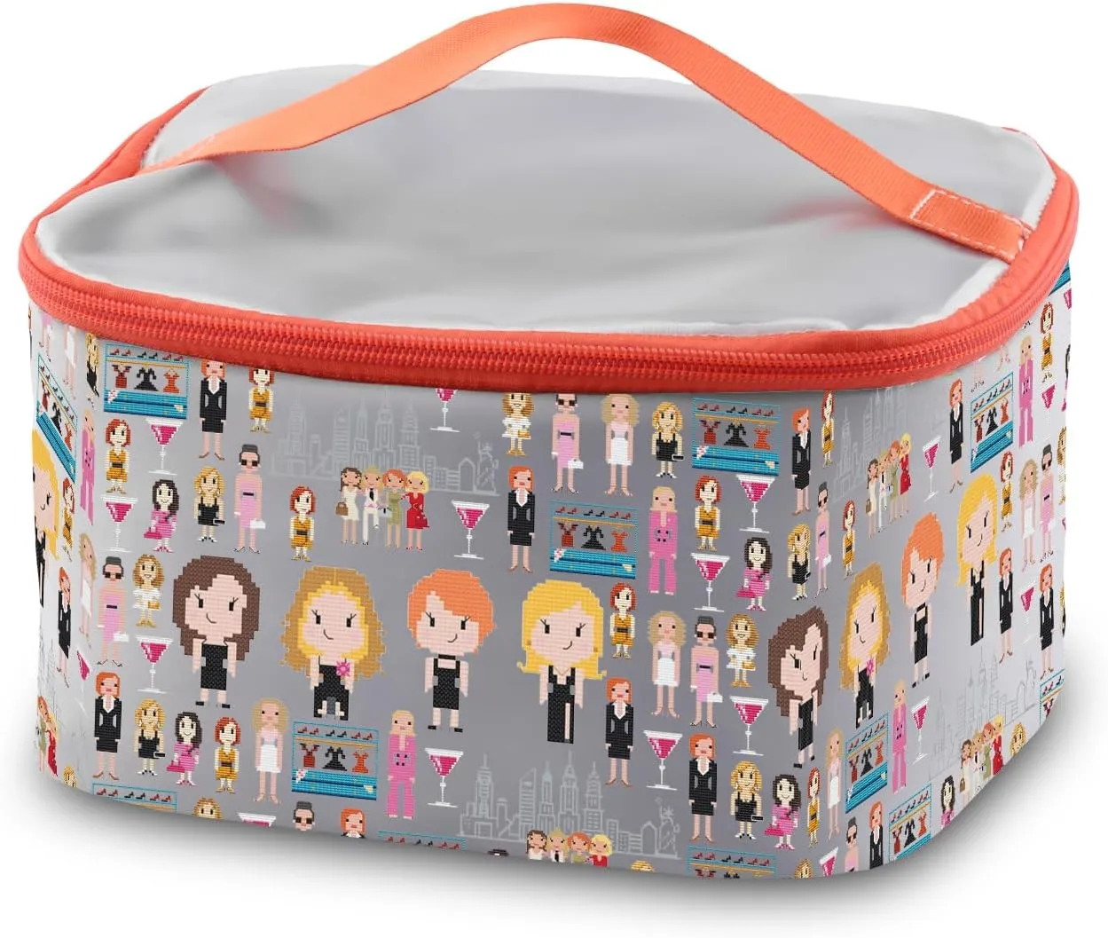 PXTIDY Sex City Cosmetic Bag Sex City Makeup Organizer Bag For Romantic Comedies Tv Series Fans Sex City Merch
