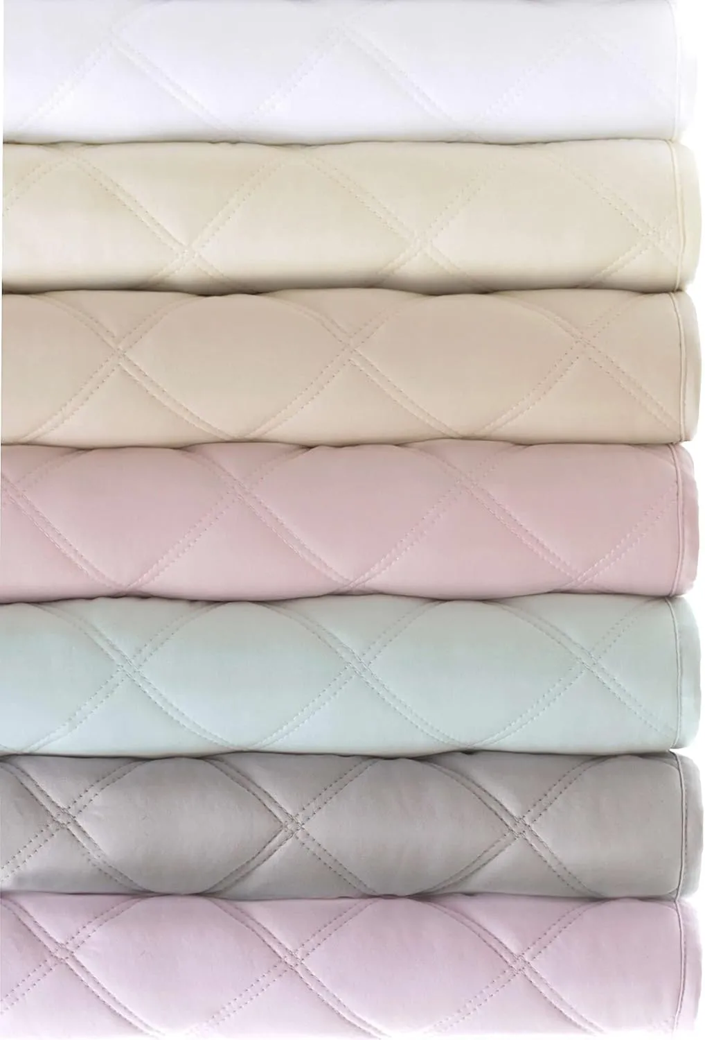 Quilted Silken Solid White Coverlet, King Size, White Solid Pattern