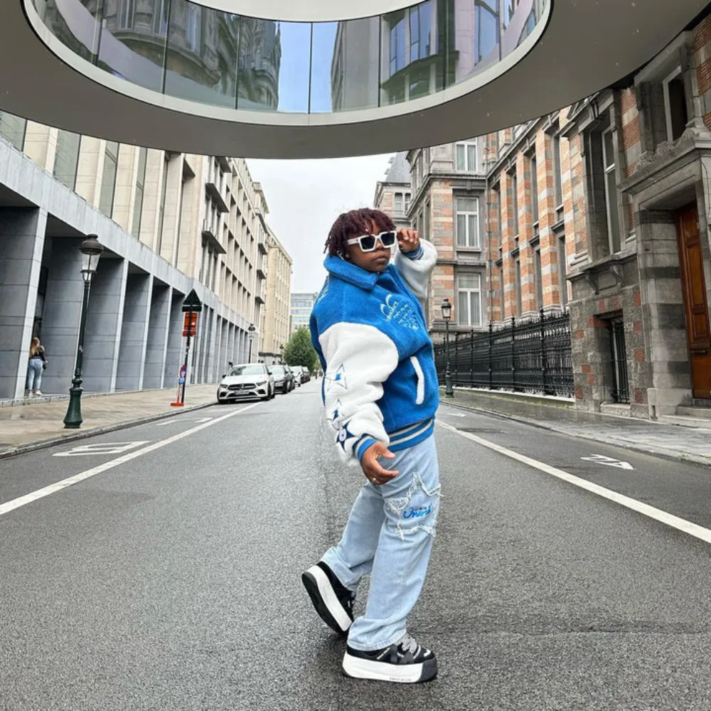 "Street Star Patchwork Baggy" Jeans
