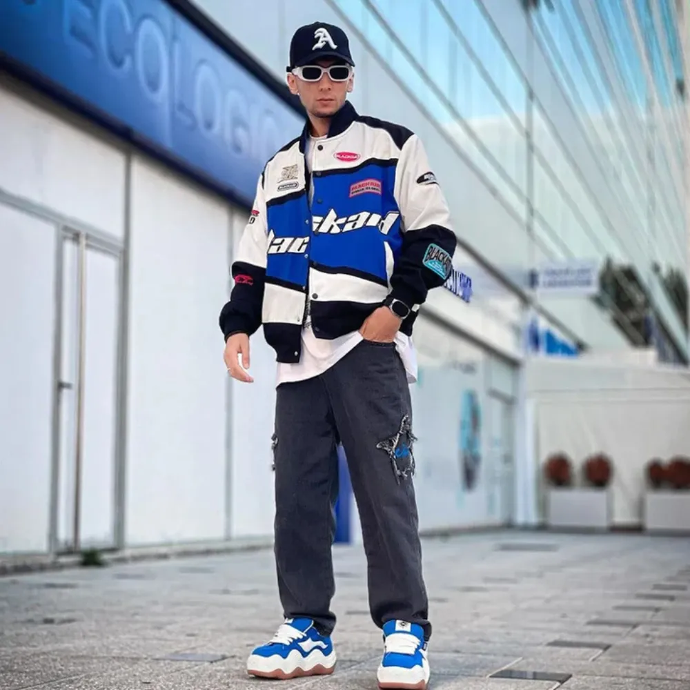 "Street Star Patchwork Baggy" Jeans