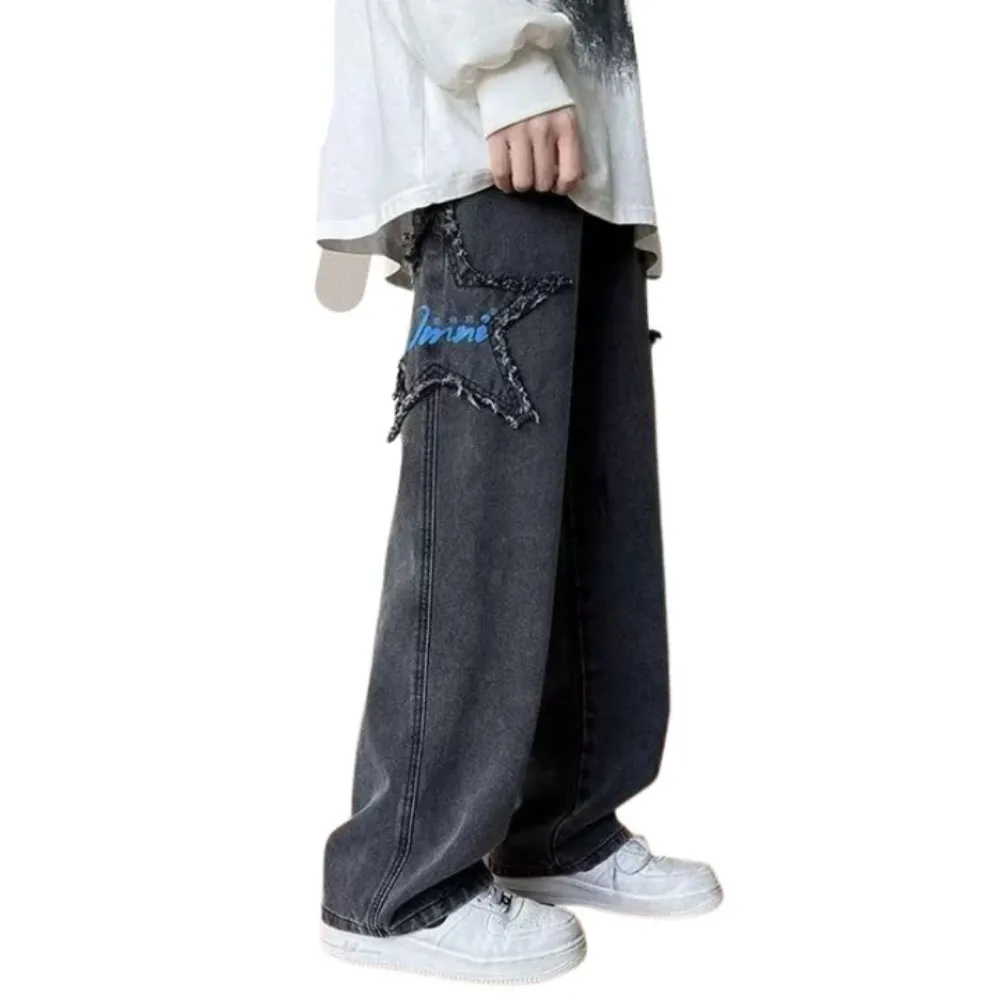 "Street Star Patchwork Baggy" Jeans