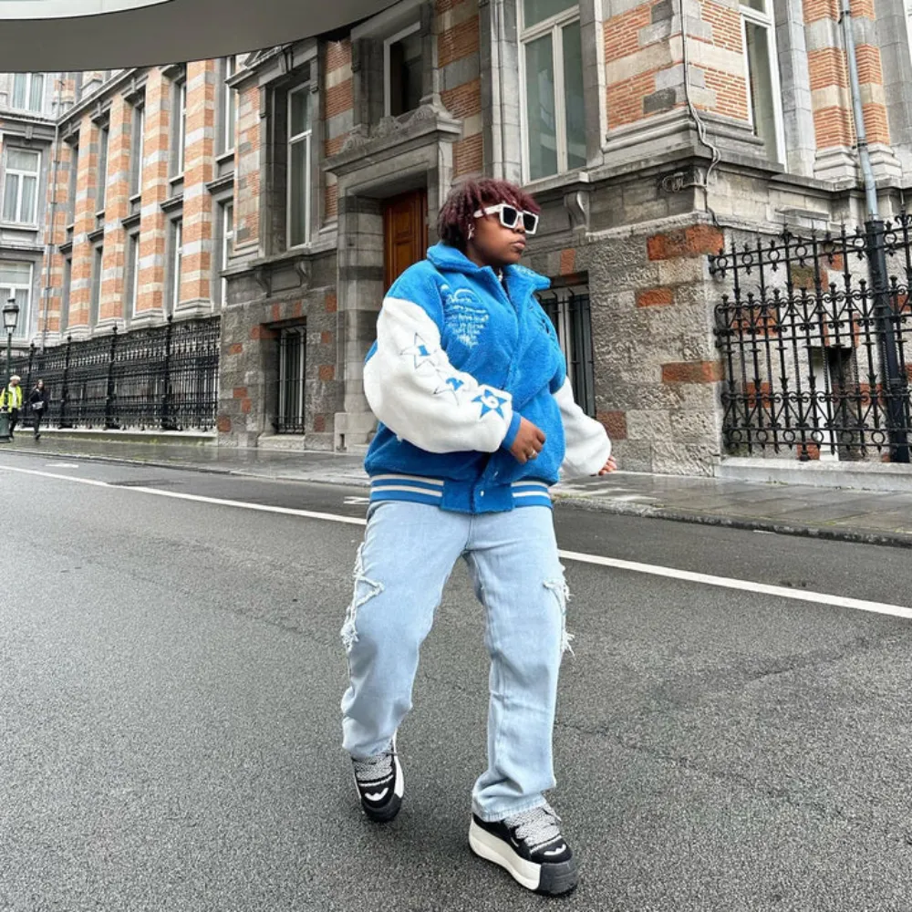 "Street Star Patchwork Baggy" Jeans