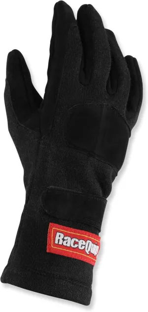RaceQuip 355001RQP 355 Series Driving Gloves SFI 3.3/5 Black/Black XS