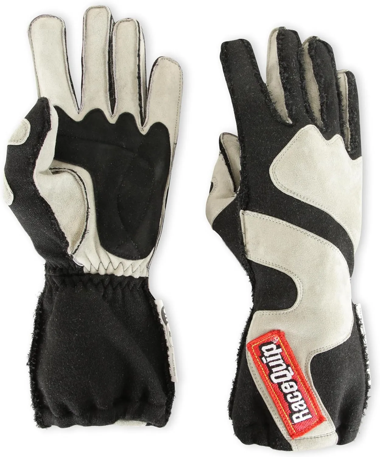 RaceQuip® 356606RQP 356 Series Driving Gloves - SFI 3.3/5 - Black/Gray - XL